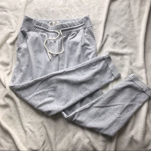 Light Gray Drawstring Waist Joggers